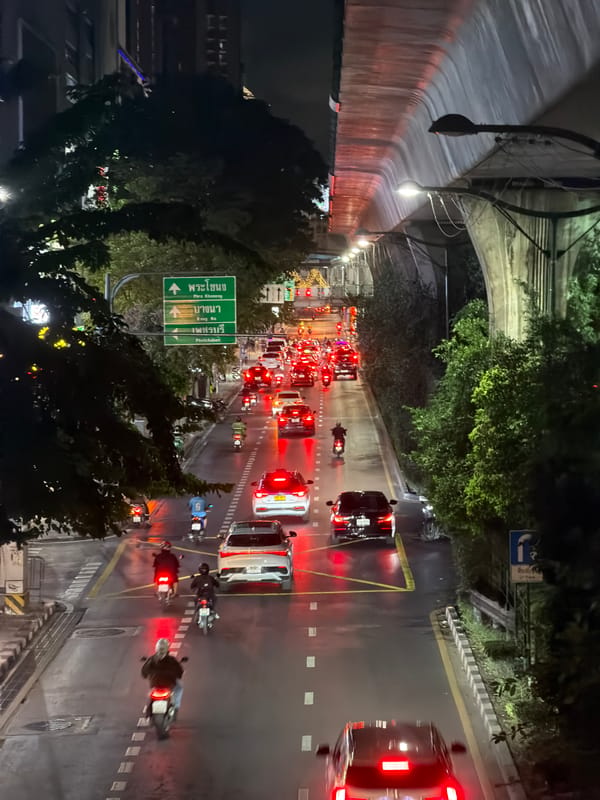 Heavy nighttime traffic observed on unidentified urban street