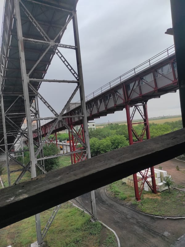 Inside an abandoned industrial plant in Kyzyl, Kazakhstan