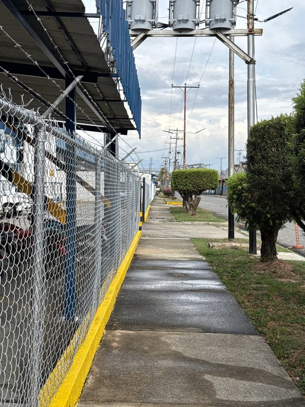 Street scenes documented in Tinaquillo, Venezuela Tuesday evening