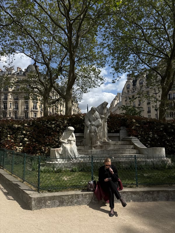 Parisians enjoy sunny spring day in city parks