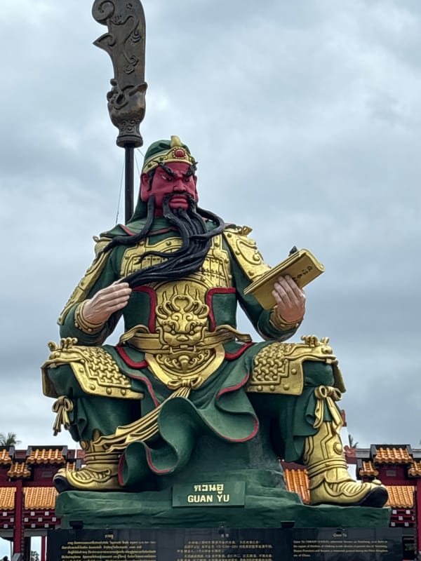 Guan Yu statue spotted in Baan Hua Thanon, Thailand