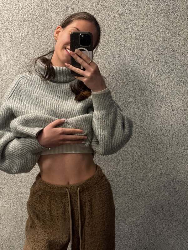 Woman photographed taking selfies, relaxing indoors in Sofia