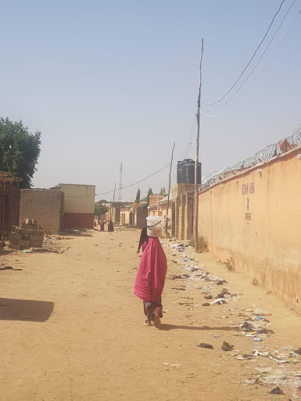 Morning street life captured in Dabawa, Nigeria