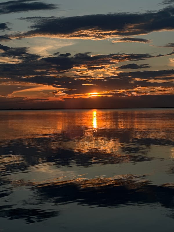 Sunset boating activity observed on Kokshetau waters