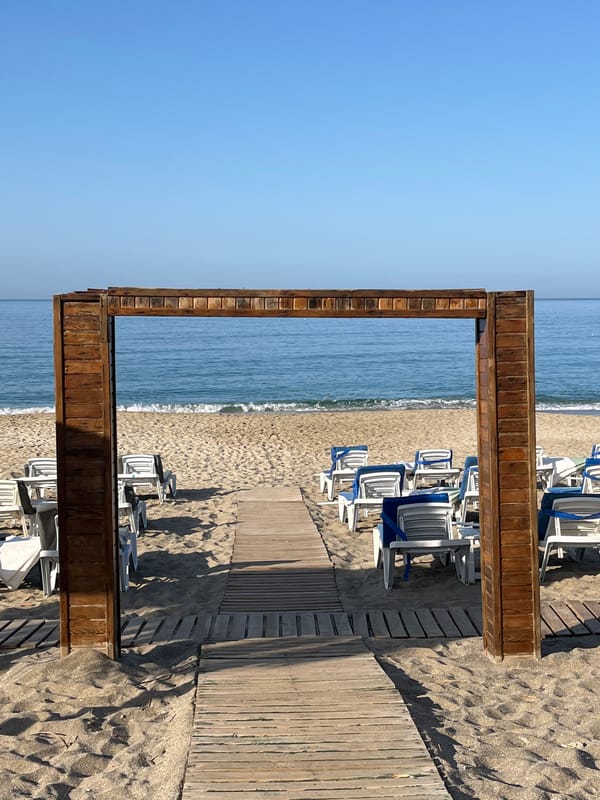 Morning beach scenes documented in Alanya, Turkey