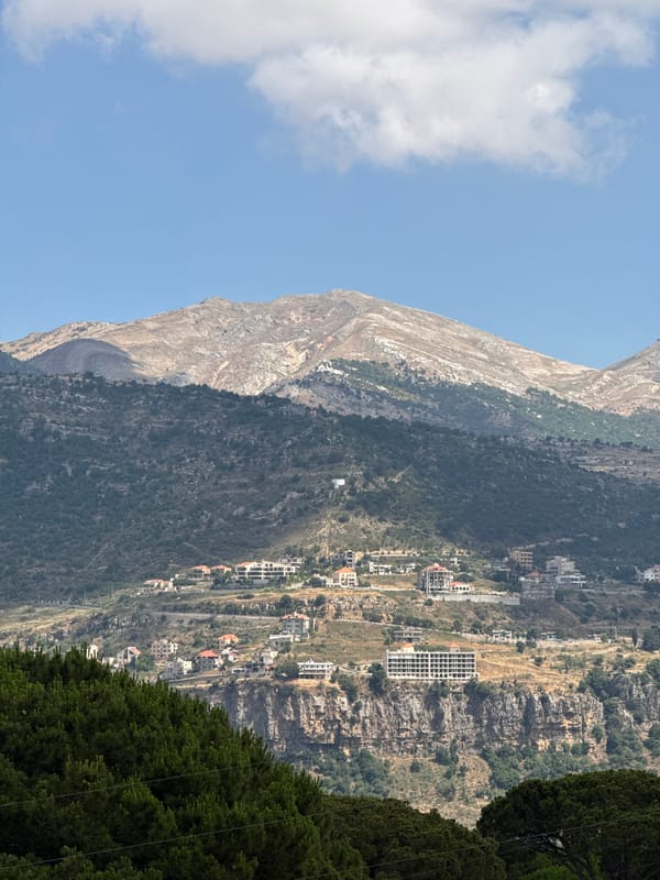 Rugged mountain terrain in Sabbah, Lebanon