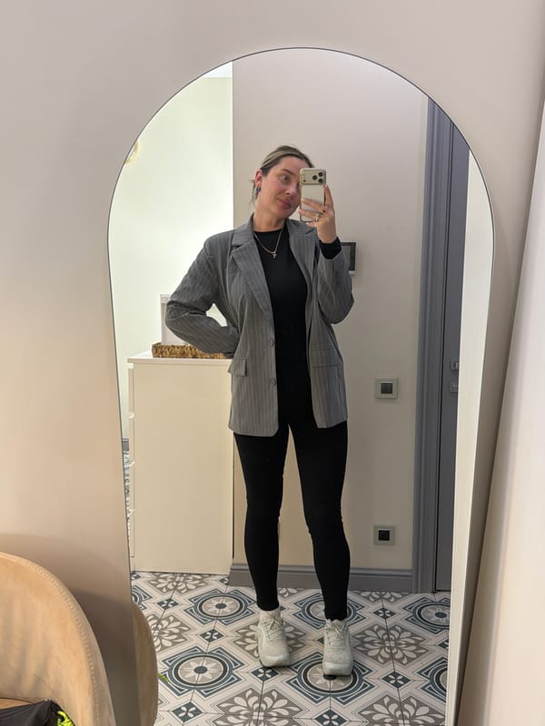 Woman takes mirror selfies in Khimki, Russia