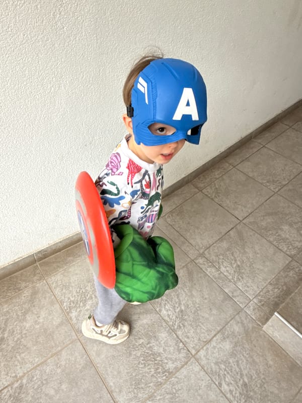 Child in superhero costume spotted in Zelenika, Montenegro