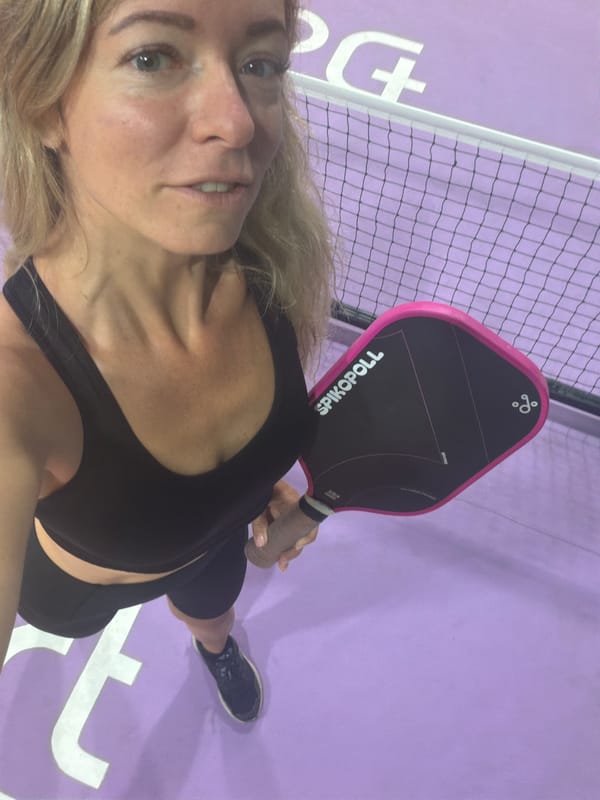 Pickleball court session in Da Lat, paddle and selfies