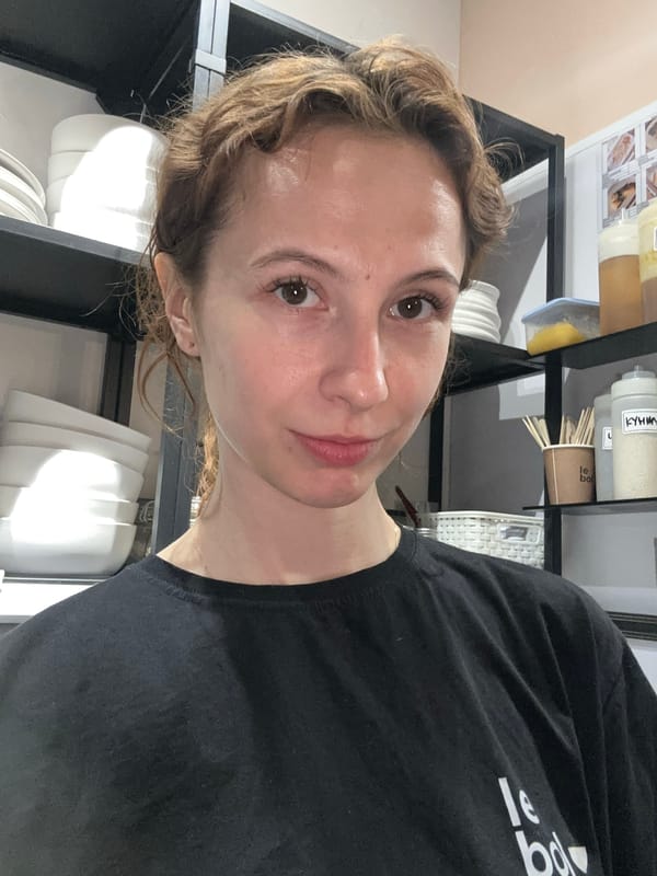Young woman photographed indoors in Novi Sad, Serbia
