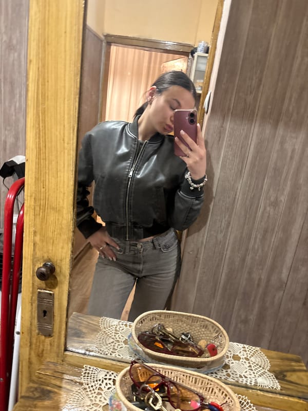 Woman documents personal moments in mirror selfies, Radomir Bulgaria