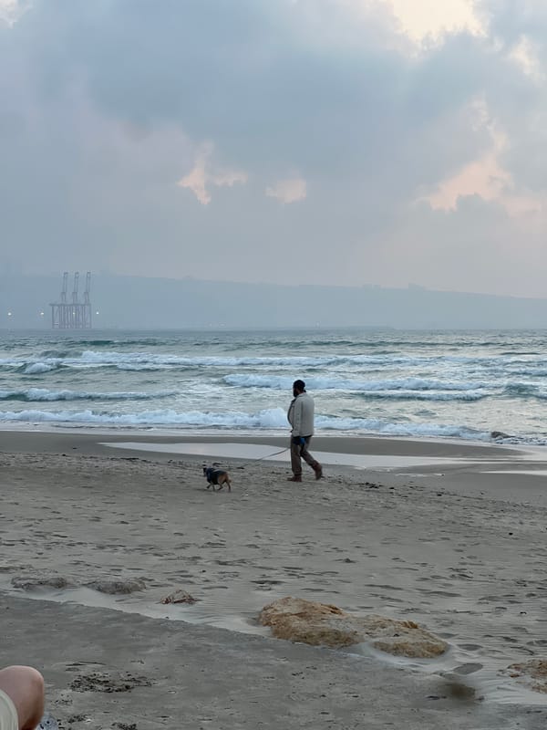 Quiet afternoon moments captured at Kiryat Yam beach