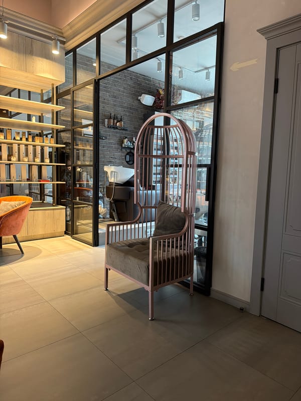 Inside a modern Moscow beauty salon or spa