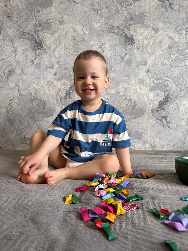 Toddler observed in domestic setting in Rusanovo, Russia