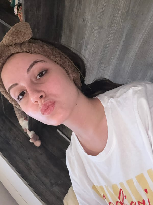 Woman documents skincare routine in Bulgarian village