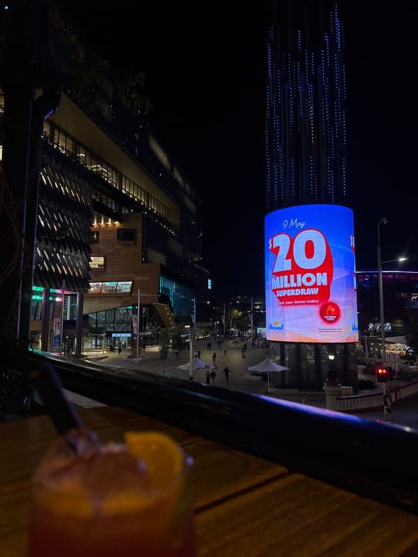 Perth nightlife: LED displays at busport, Guinness pub scene