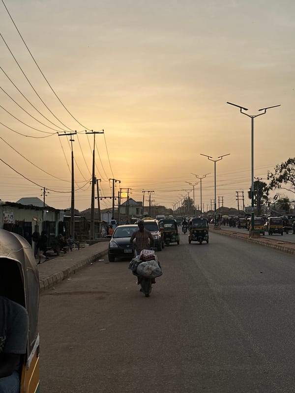 Evening street scenes documented across Bukuru, Nigeria