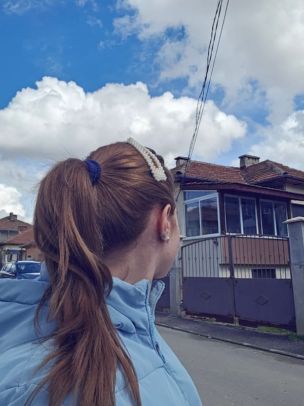 Woman spotted on street in Gabrovo, Bulgaria