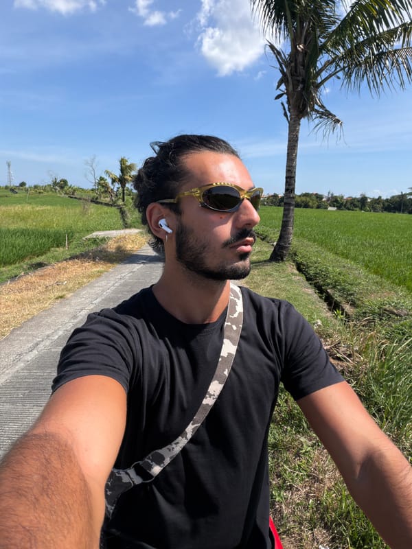 Rice paddies meet resort architecture in North Kuta, Bali