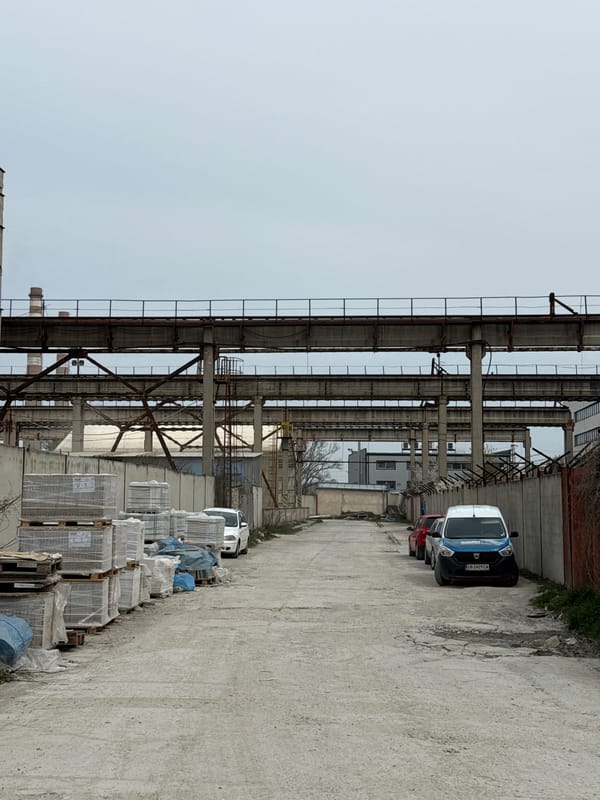 Industrial site with decaying buildings observed in Busmantsi, Bulgaria