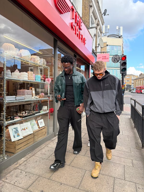 Tabby cat explores London home during afternoon meal preparation