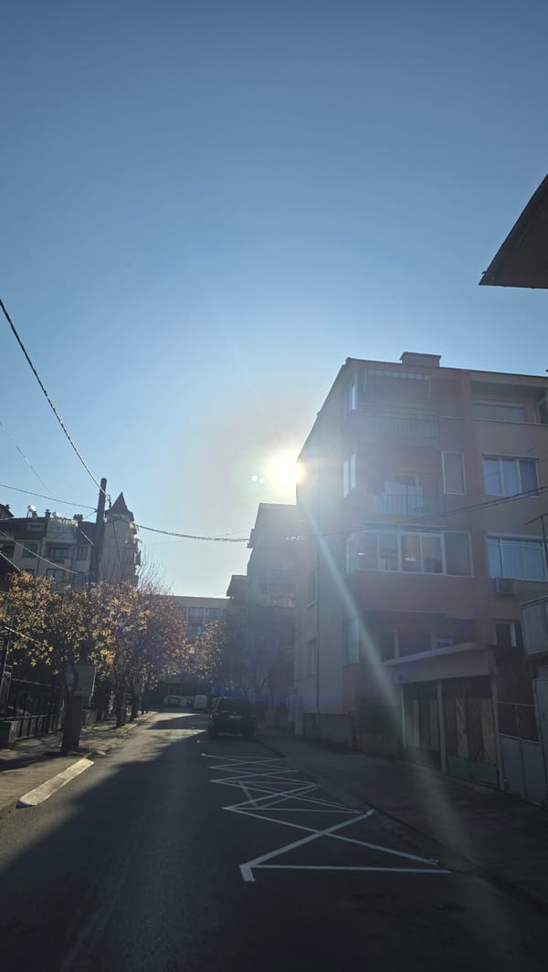 Morning street documentation captured in Blagoevgrad, Bulgaria