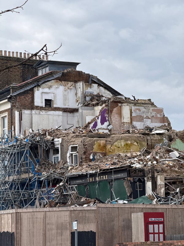 London's The Mitre pub undergoes demolition