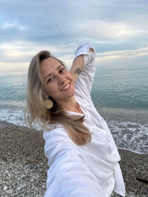 Afternoon on the Black Sea beach at Nebug, Russia