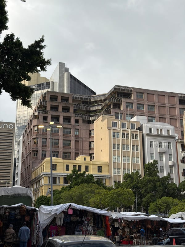 Downtown Cape Town scenes documented around Central Methodist Mission