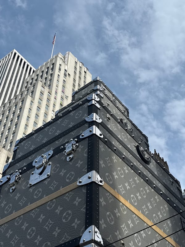 Giant Louis Vuitton trunk installation spotted on NYC street