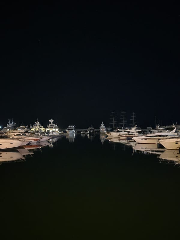 Evening stroll captured at Sochi marina and waterfront district