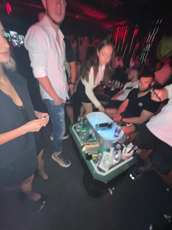 Social gathering documented at unidentified nightclub venue