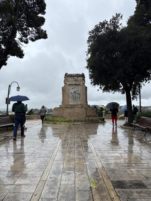 Rainy day scenes captured across historic Locorotondo, Italy
