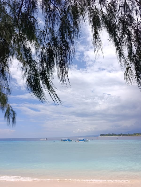 Morning scenes captured on Gili Trawangan beach and streets