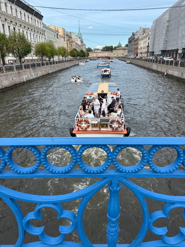 St. Petersburg streets, canals, and ornate interiors explored