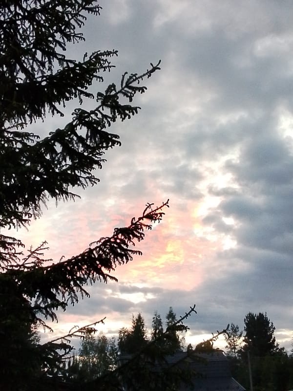 Sunset documented in 1-Go Maya, Russia with colorful clouds