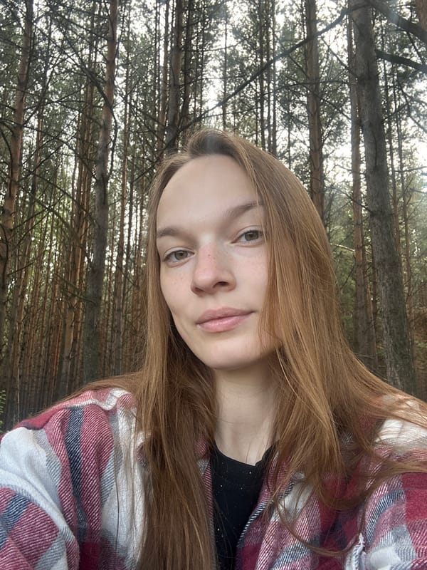 Pine forest selfie and a backseat rest near Chaikovsky