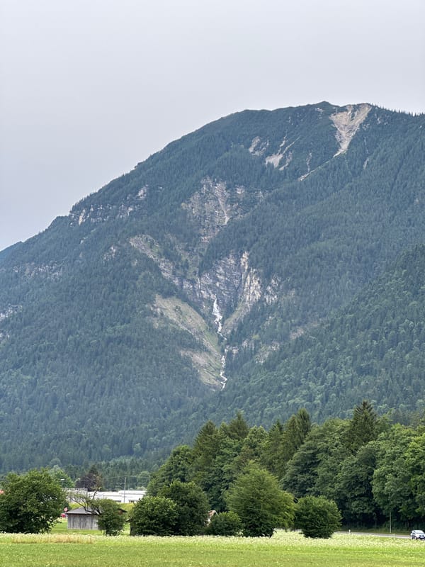 A rainy afternoon settling over the Garmisch-Partenkirchen Alps