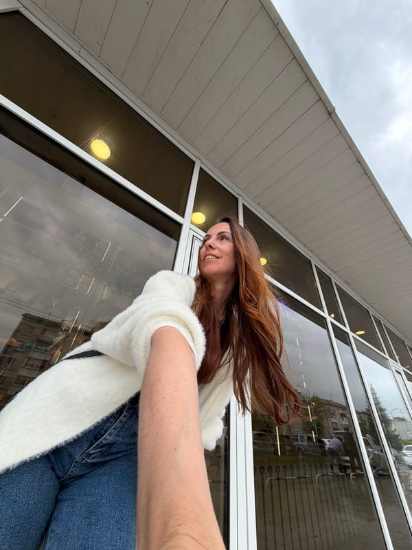 Women take casual selfies during morning outing in Birobidzhan