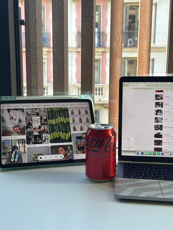 Zebra-patterned laptop workspace observed in Barcelona office setting