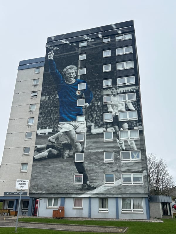 Football murals spotted on Aberdeen buildings