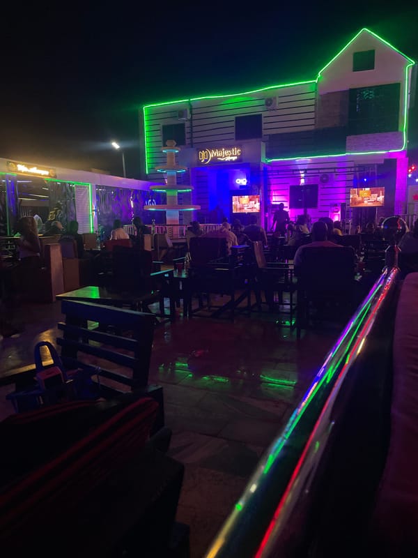 Evening social activity captured at TM Majestic bar, Tumfure Nigeria