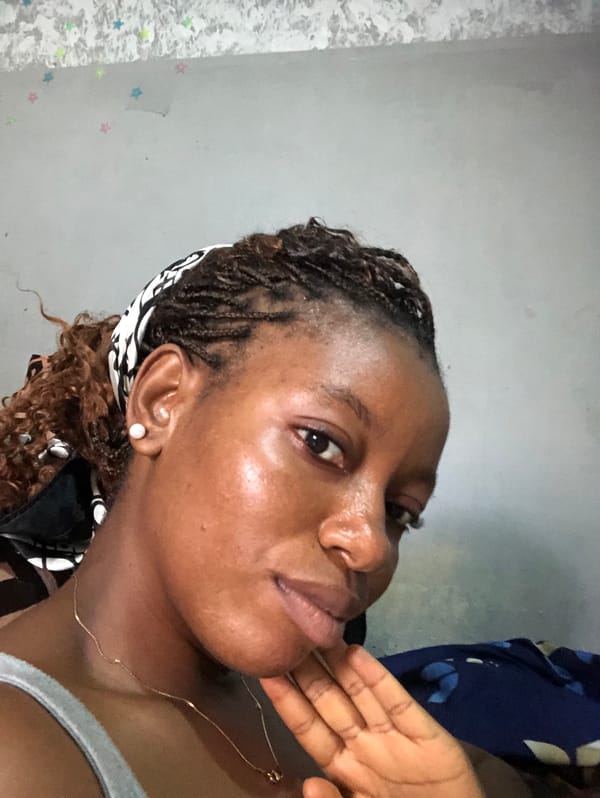 Woman photographed in multiple poses in Nigeria