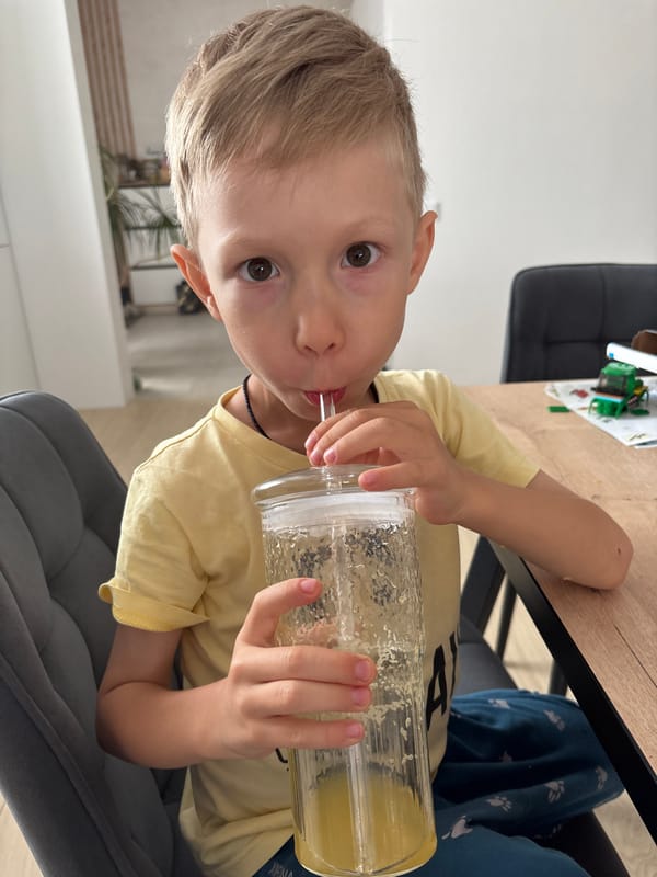 Lazy afternoon at home: LEGOs, selfies, and air fryer cooking