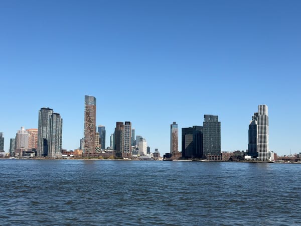 Panoramic view of Long Island City skyline captured from East River