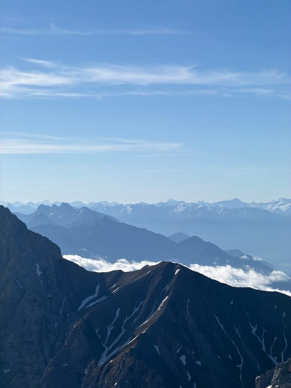 Mountain vista captured in Garmisch-Partenkirchen Germany morning hours