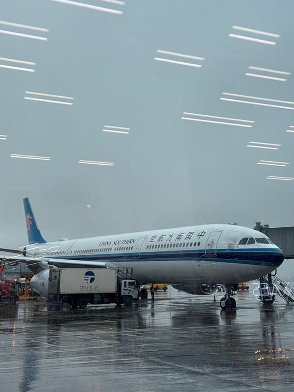 China Southern aircraft spotted at Khimki airport in Russia