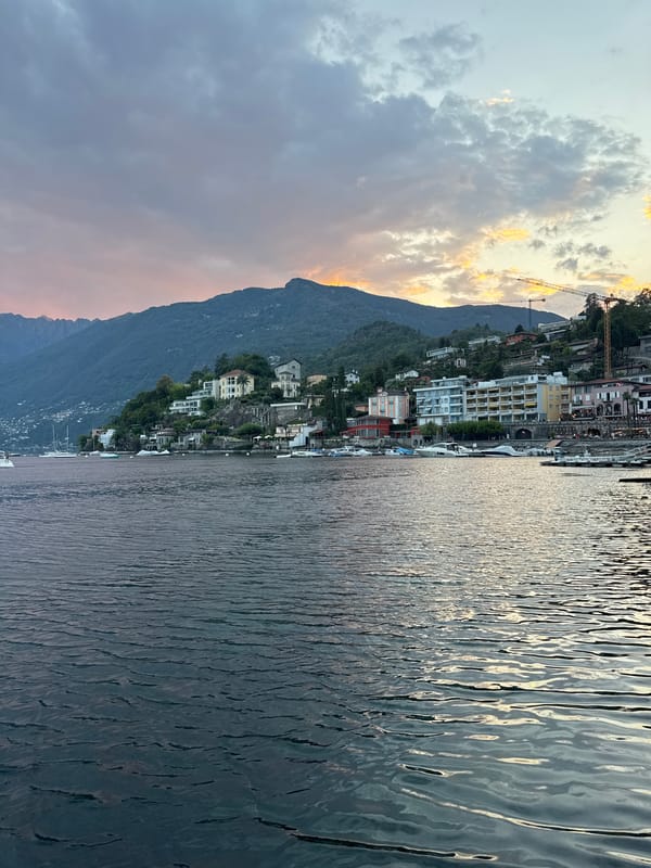 Golden hour on Lake Maggiore's Ascona waterfront