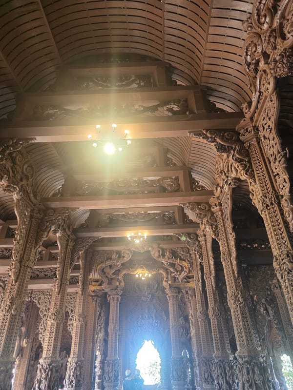 Inside Pattaya's massive all-wooden temple, the Sanctuary of Truth