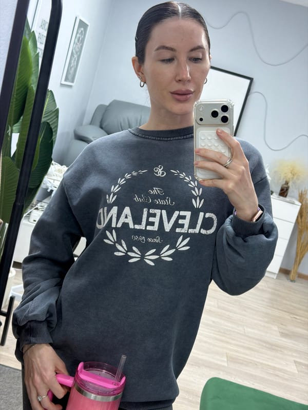 Woman takes mirror selfies in Perm, Russia